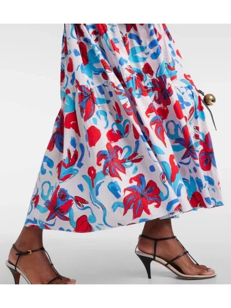 Maksi obleka Diane Von Furstenberg s cvetličnim vzorcem rdeča