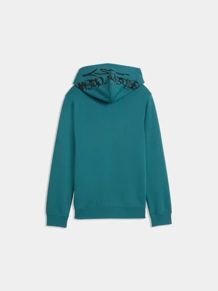 Детское худи Puma зеленое