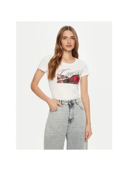 Guess T-shirt Regular Fit bijela
