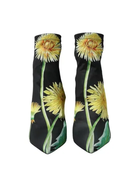 Botki Dolce And Gabbana w kwiatki ze stretchu