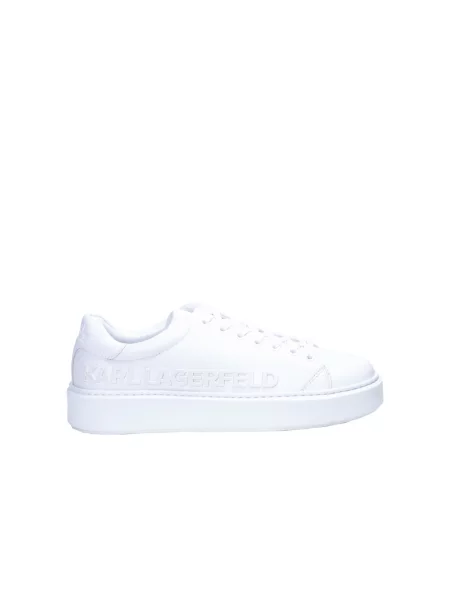 Sneakersy Karl Lagerfeld sznurowane skórzane białe