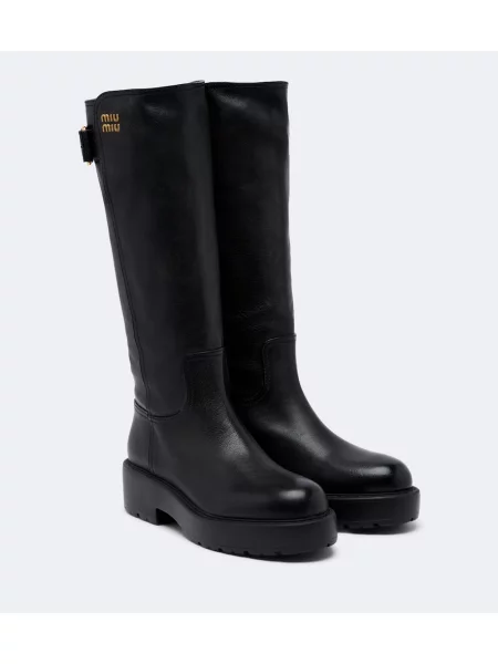 Cizme Miu Miu din piele negru