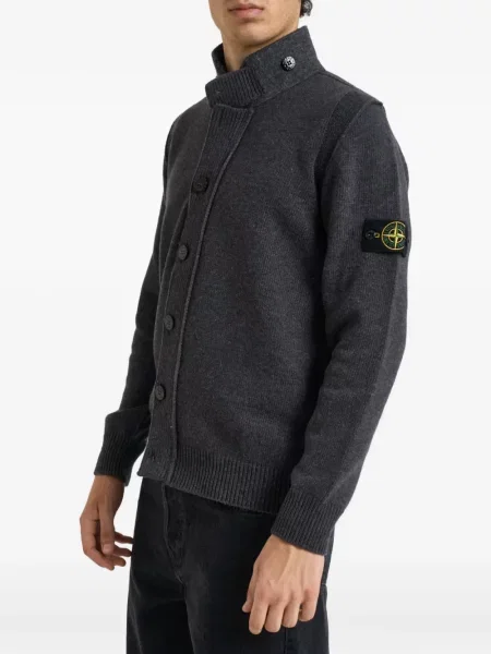 Pulover Stone Island cu strasuri gri
