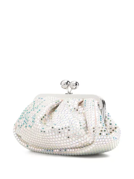 Geantă de călătorie Weekend Max Mara din piele roz