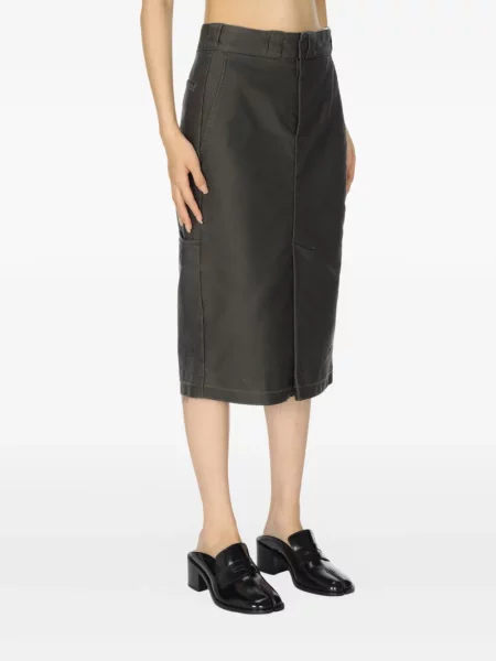 Пола тип молив Maison Margiela до коляното сиво