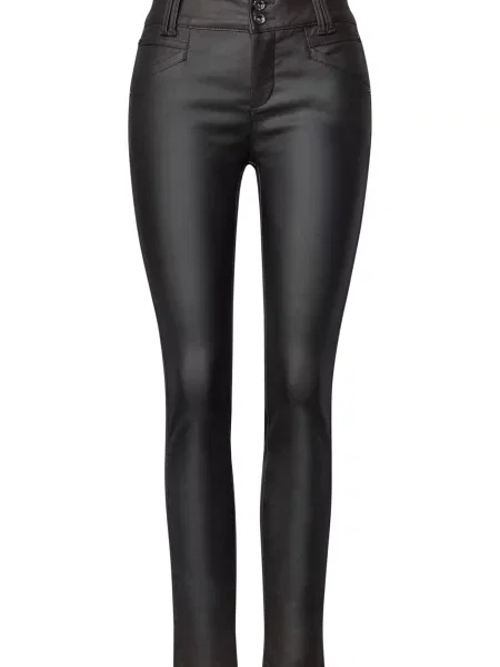 STREET ONE Pantaloni York' negru