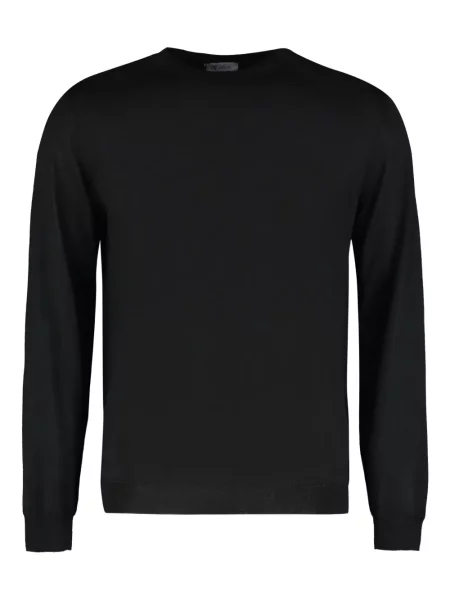 Pulover The (alphabet) cu decolteu rotund negru