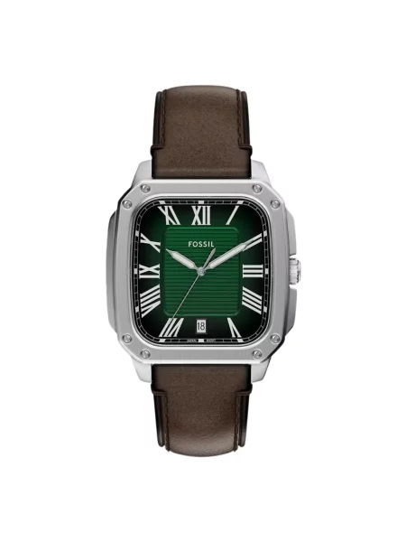 Fossil zegarek srebrny brązowy