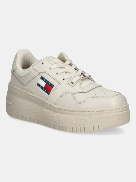 Маратонки Tommy Jeans TJW RETRO BASKET FLATFORM ESS бежово