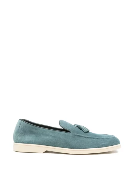 Pantofi loafer Doucal's din piele de căprioară albastru