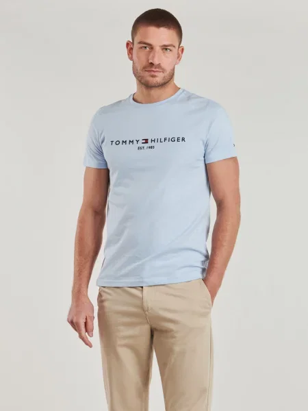 Tommy Hilfiger T-shirt Tommy Logo Svijetloplava Regular Fit plava
