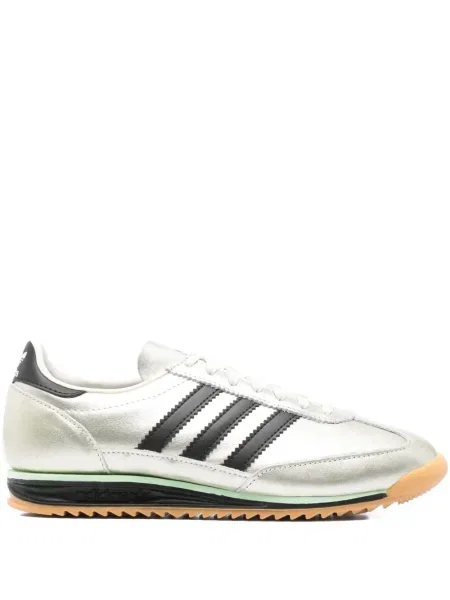 Sneakerși Adidas din piele cu dungi albastru