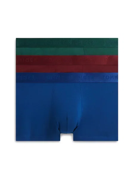 Tommy Hilfiger Underwear Boxeri albastru închis / verde / bordeaux roșu