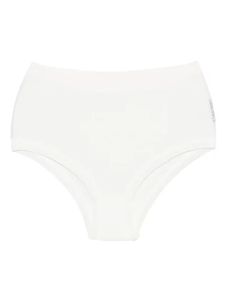 Dzianinowe majtki Calvin Klein Collection prążkowane białe