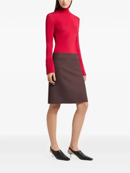 Lung tricou Courreges cu autograf roșu