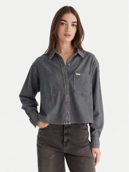 Guess Jeans Τζιν πουκάμισο μπλε