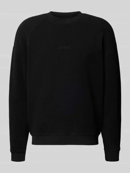 Bluza o kroju regular fit z czystej bawełny model ‘DAFFLYN’ Hugo czarna