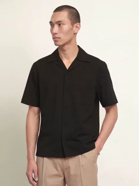 Reiss Letní Košile Russo Comfort Fit černá