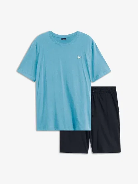 T-shirt + bermudy 2 części niebieska