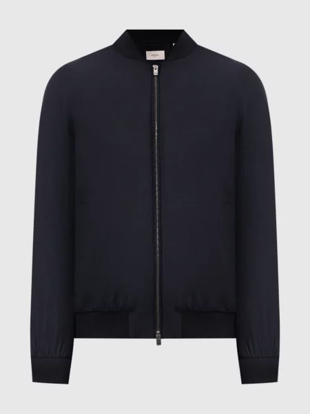Бомбер з кашеміру та шовку Agnona синій