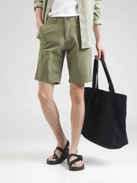 JACK & JONES Chino nohavice JPSTBOWIE námornícka / olivová modrá