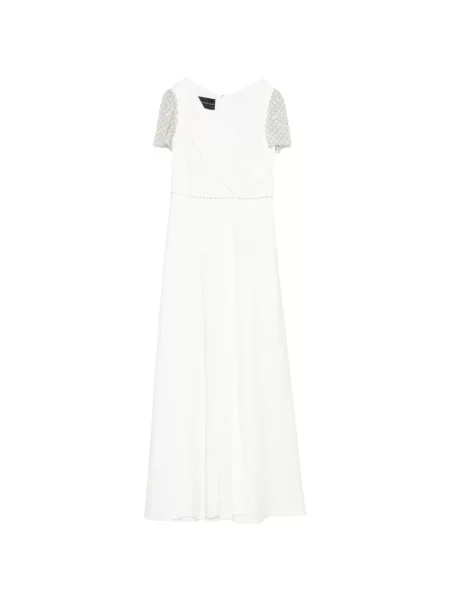 Salopetă The Couture Club cu mărgele alb