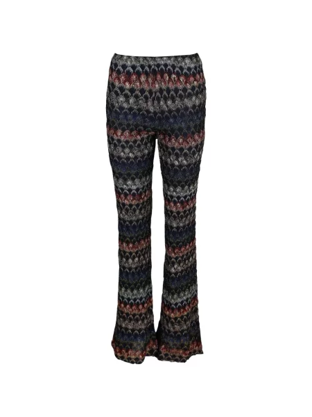 Pantaloni Missoni tricotate cu imprimeu geometric albastru