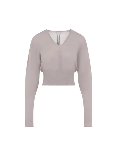 Krótki sweter Rick Owens wełniany różowy