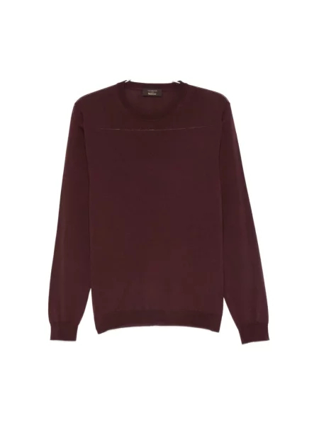Sweter Zanone wełniany brązowy