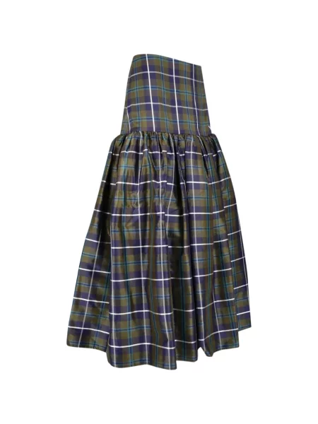 Vunena midi-suknja Paloma Wool karirana s printom zelena