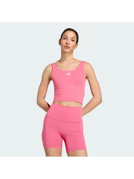 Koszulka bez rękawów 3 Stripes Studio All Me Light Support różowa