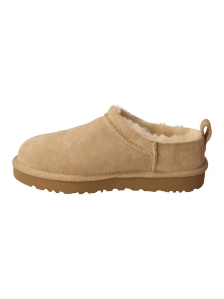 UGG papuci din piele întoarsă Classic Micro bej
