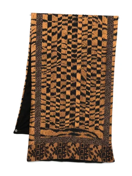 Prugasti šal Pierre-louis Mascia s čipkom žuta