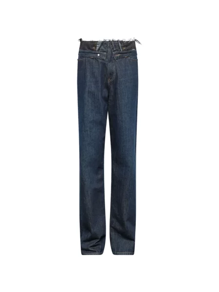 Blugi drepți Mm6 Maison Margiela albastru