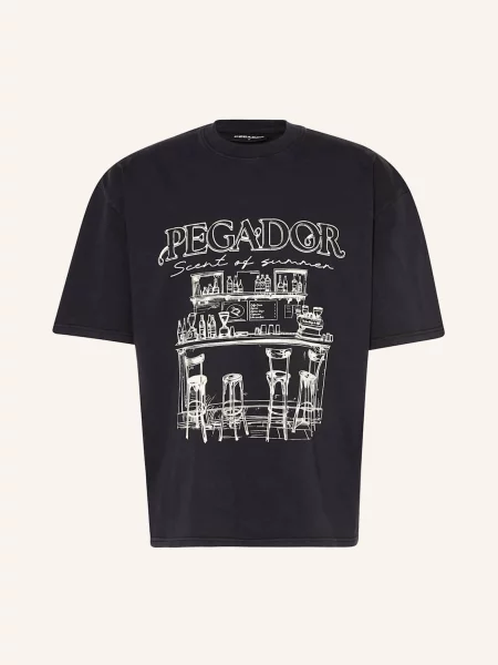 Pegador Oversized Tričko Barno černá