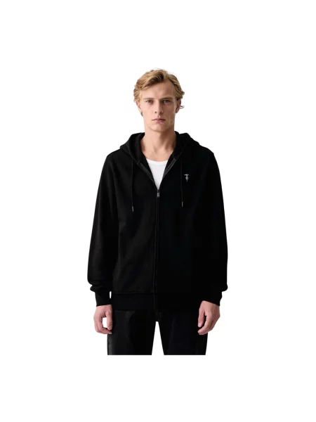 Bluza z kapturem Trussardi z kapturem czarna
