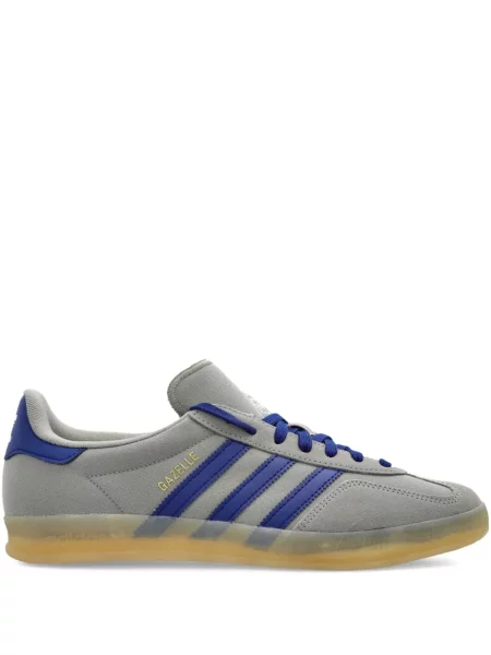 Semišové tenisky Adidas Gazelle s polovičními zipem s výstřihem do v modré