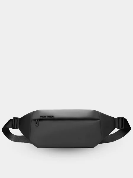 Кожаная поясная сумка Mark Ryden черная