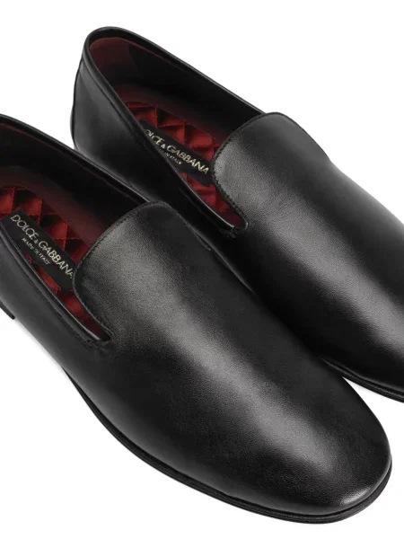 Pantofi loafer Dolce & Gabbana din piele slip-on negru