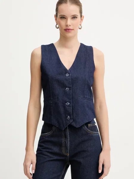 Silvian Heach vestă jeans KALANE
