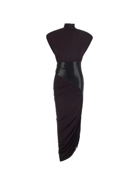 Rochie maxi The Andamane cu volane violet