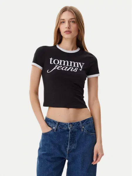Tričko Tommy Jeans černé