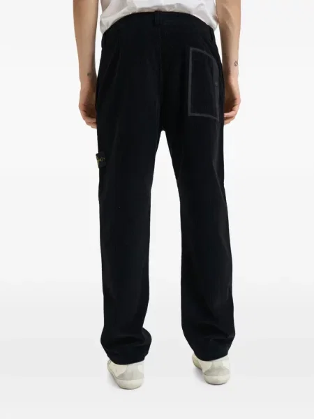 Παντελόνι chino Stone Island κοτλέ πέτρες μαύρο