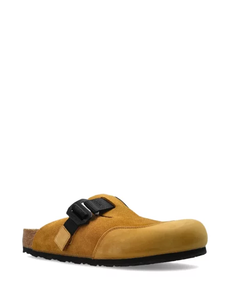 Saboți Birkenstock din piele de căprioară