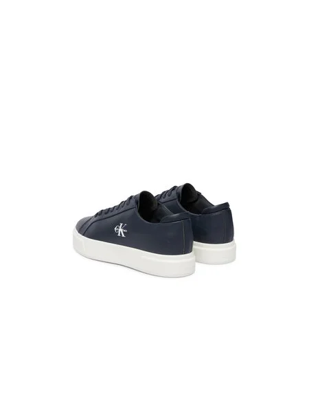 Sneakersy Calvin Klein Basket Cupsole Laceup Lth Ml Tmavomodrá biela