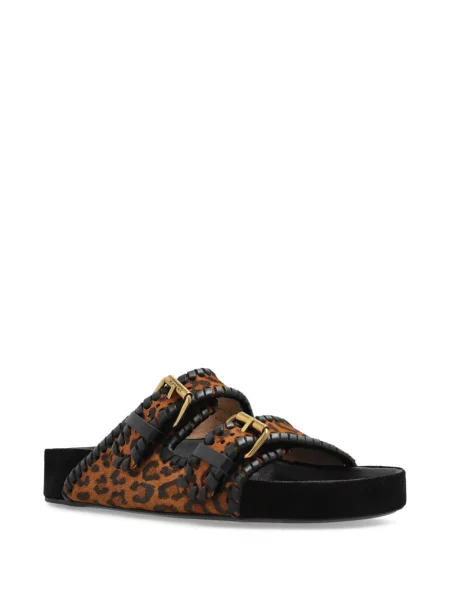 Sandale Isabel Marant cu imagine cu model leopard portocaliu