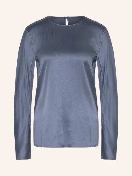 Mm By Max Mara Košilová Halenka Smalto S Hedvábím černošedá