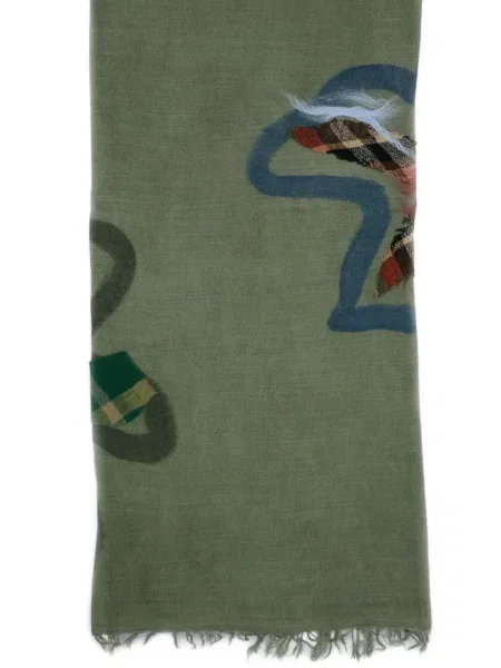 Fular Exquisite J cu model floral verde