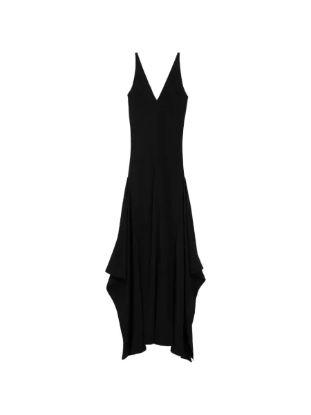 Lung rochie Ami Paris de mătase negru