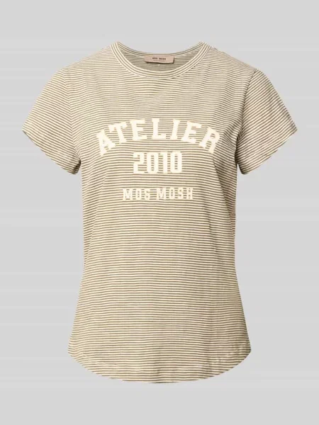 T-shirt o kroju regular fit z nadruk z logo model Camp' Mos Mosh